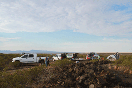 Campsite on the Armendaris Ranch near the Jornada Bat Caves