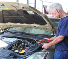 Engine diagnostics at Alert Automotive Services in Las Cruces