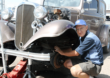 Repairing a classic car in Las Cruces at D and D Auto Repair Shop