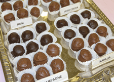 Handmade gourmet chocolate truffles filled with liqueur in Las Cruces