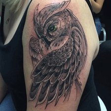 Bird tattoo done at DNA Tattoo Shop in Las Cruces