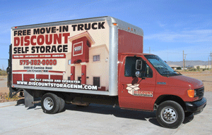 Free Move-in truck at Discount Storage in Las Cruces