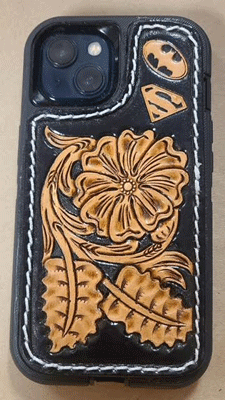 Custom leather phone case for sale in Las Cruces