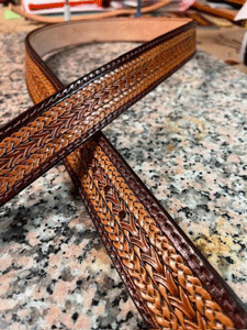 Hand tooled leather belts in Las Cruces