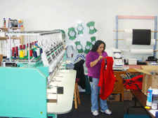 Embroidering jackets in Las Cruces