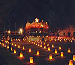 Luminarias on the Plaza in Old Mesilla