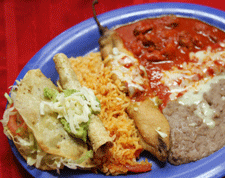 Tacos and Rellenos at Nopalito's Mexican Food Restaurant on Missouri Avenue in Las Cruces