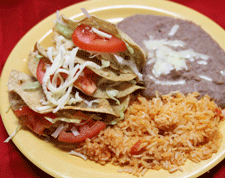 Tacos at Nopalito's Mexican Food Restaurant on Missouri Avenue in Las Cruces