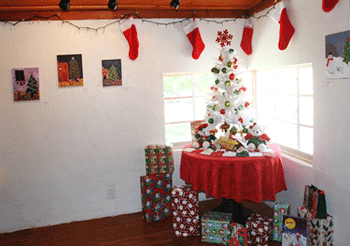 Christmas art at Nopalito's Galeria in Las Cruces, NM