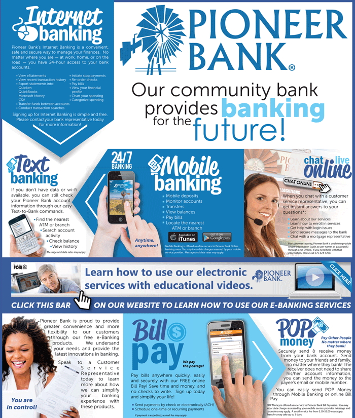 Mobile banking in Las Cruces at Pioneer Bank
