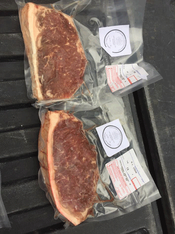 Order Premium Angus Grass fed Ribeye steaks and grass fed NY Strip steaks at (575) 313-4028 