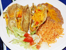 Mexican taco plate at Spanish Kitchen in Las Cruces
