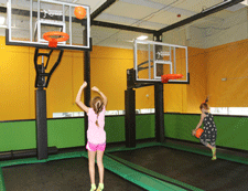 Indoor basketball fun on a trampoline in Las Cruces