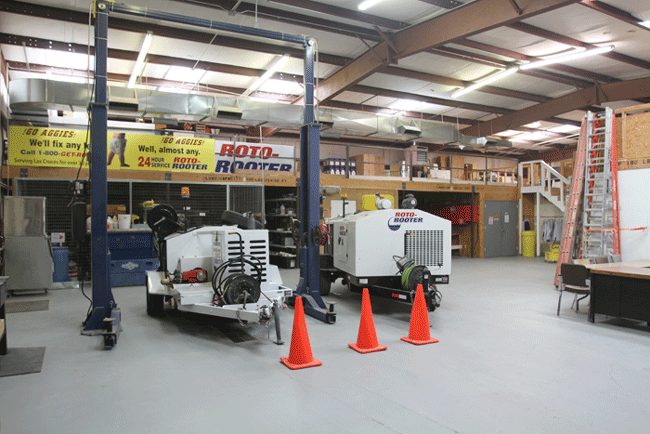 Clean warehouse at Roto-Rooter plumbers in Las Cruces, NM