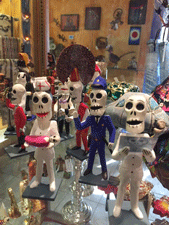 Day of the Dead figurines for sale in Mesilla, NM