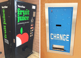 Change dispensing machines at Spruce Laundry in Las Cruces