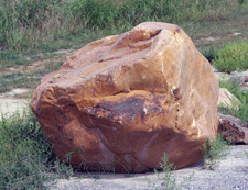 Landscape boulders in Las Cruces