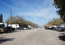 Wide aisles at Sunny Acres RV Park in Las Cruces