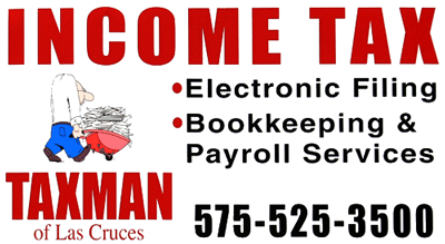 Taxman income tax preparation service & Bookkeeping in Las Cruces