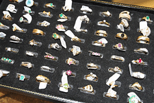 Jewelry and rings for sale at Traderman Pawn Shop in Las Cruces, NM