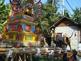 Cremation tower in Bali, Indonesia