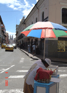 Ice cream vendor in Quito, Ecuador