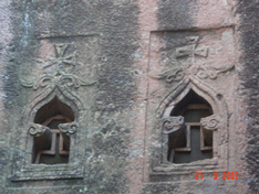 Carved church in Lalibela, Ethiopia