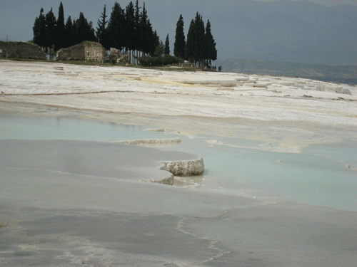 Mineral spring water in Pamukkale, Turkey