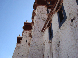 Stone walls at The Potala in Tibet