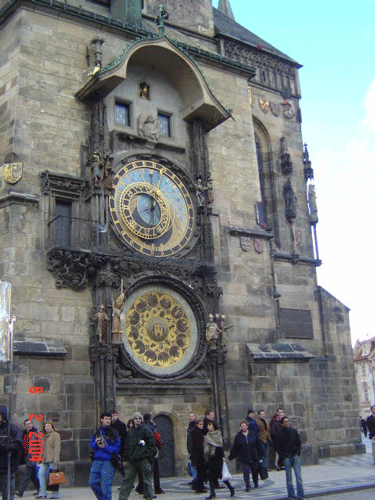 Astronomical clok Glockenspiel in Prague, Czech Republic