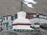 Chorten in Rongbuk Monastery in Tibet