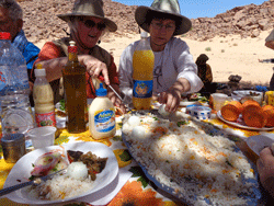 Meal in the Sahara Desert