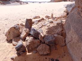 Grave in the Sahara Desert
