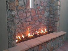 Custom made fire walls at Western Stoves & Fireplaces in Las Cruces